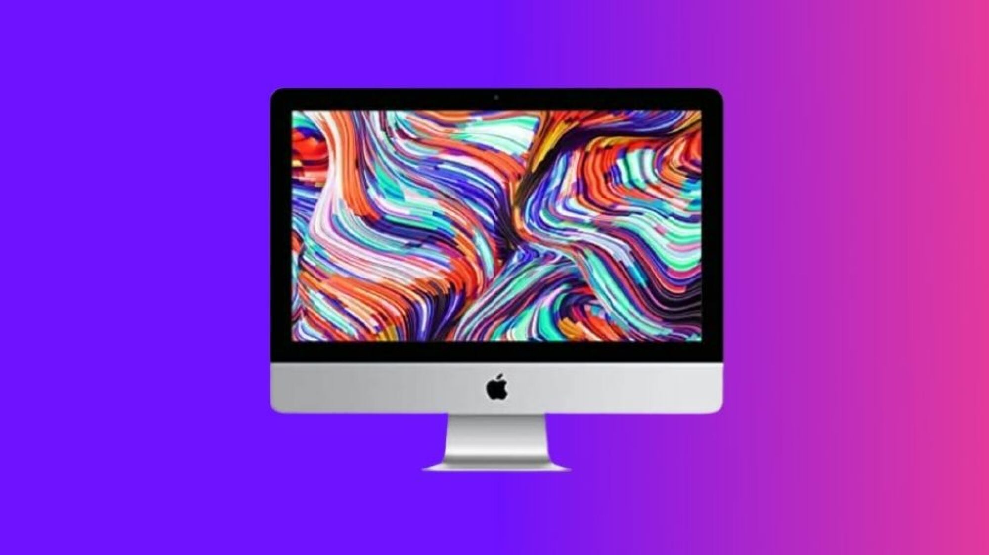iMac σε πολύχρωμο φόντο ombre
