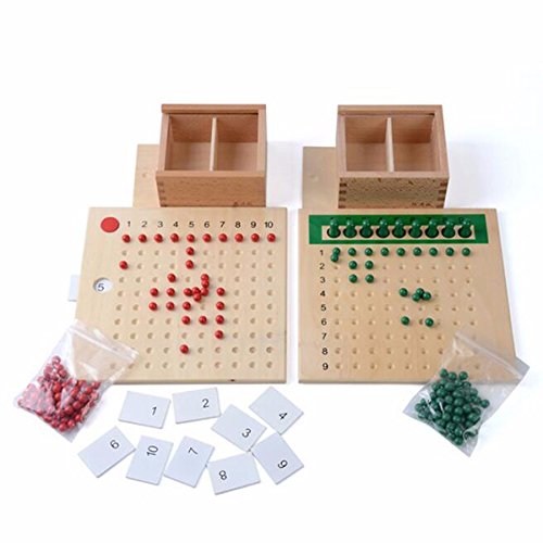 Montessori Material Boxed Αριθμητικά Διδακτικά Βοηθήματα Εκπαιδευτικά Ξύλινα Παιχνίδια για Παιδιά Εκμάθηση Εργαλεία μαθηματικών πολλαπλασιασμού και διαίρεσης